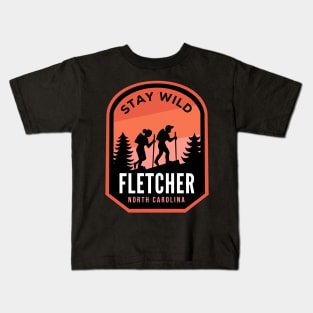Fletcher North Carolina Hiking in Nature Kids T-Shirt